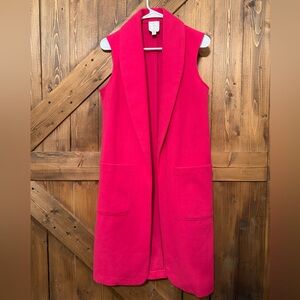 Joie
Beautiful Joie Hot Pink Open Cardigan Vest size Small